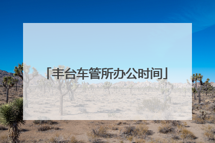 丰台车管所办公时间