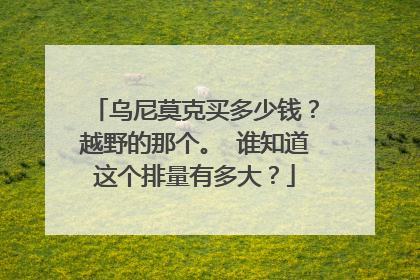 乌尼莫克买多少钱？越野的那个。 谁知道这个排量有多大？