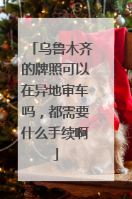 乌鲁木齐的牌照可以在异地审车吗，都需要什么手续啊