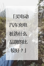 买电动汽车充电桩选什么品牌的比较好？