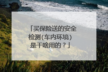 买保险送的安全检测(车内环境)是干啥用的？