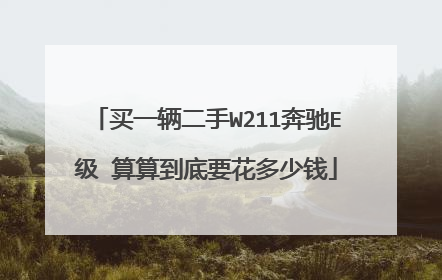 买一辆二手W211奔驰E级 算算到底要花多少钱