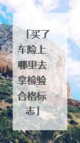 买了车险上哪里去拿检验合格标志