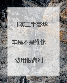 买二手豪华车是不是维修费用很高?