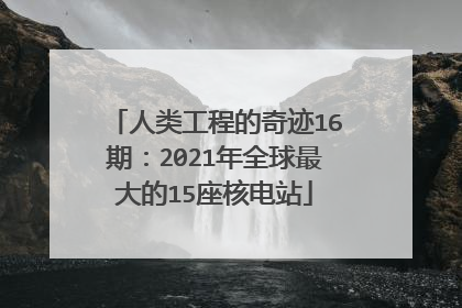 人类工程的奇迹16期：2021年全球最大的15座核电站