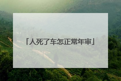 人死了车怎正常年审