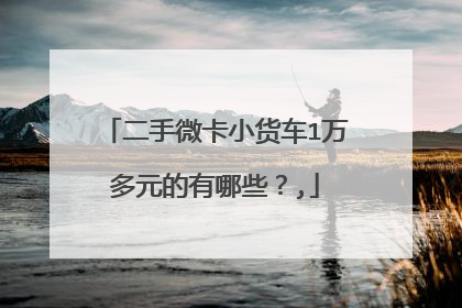 二手微卡小货车1万多元的有哪些？,