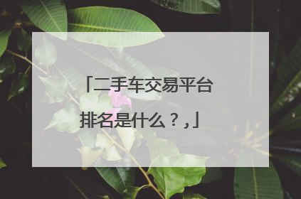 二手车交易平台排名是什么？,