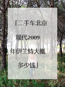 二手车北京现代2009年伊兰特大概多少钱