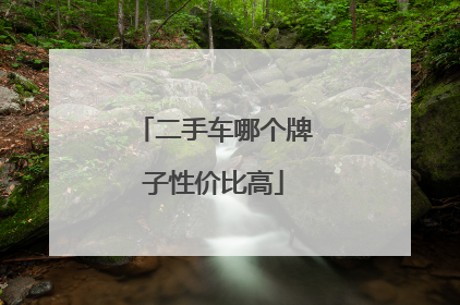 二手车哪个牌子性价比高