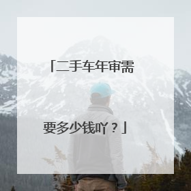 二手车年审需要多少钱吖？