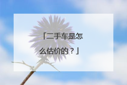 二手车是怎么估价的？