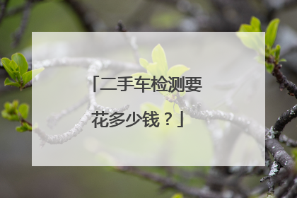 二手车检测要花多少钱？