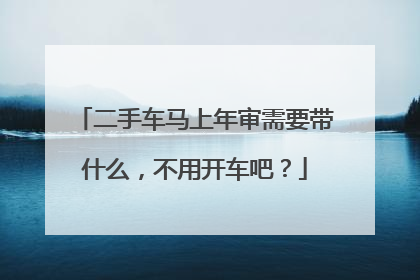 二手车马上年审需要带什么，不用开车吧？