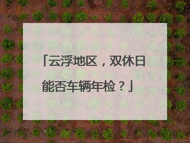 云浮地区，双休日能否车辆年检？