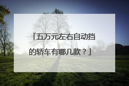 五万元左右自动挡的轿车有哪几款？