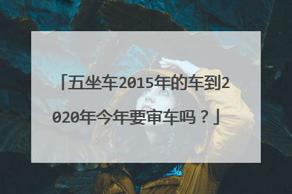 五坐车2015年的车到2020年今年要审车吗？