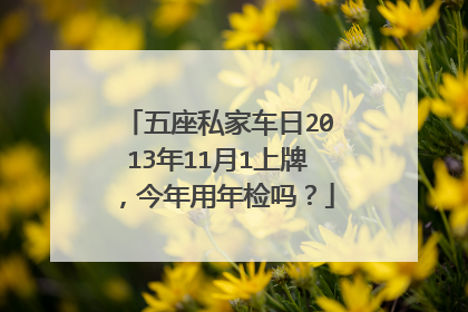 五座私家车日2013年11月1上牌，今年用年检吗？
