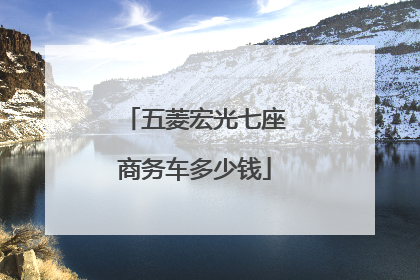 五菱宏光七座商务车多少钱