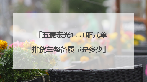五菱宏光1.5L厢式单排货车整备质量是多少