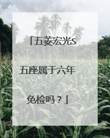 五菱宏光S五座属于六年免检吗？