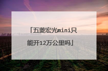 五菱宏光mini只能开12万公里吗