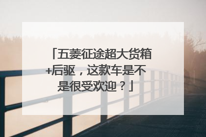 五菱征途超大货箱+后驱，这款车是不是很受欢迎？
