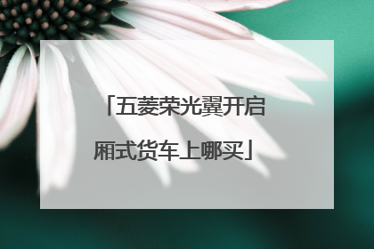 五菱荣光翼开启厢式货车上哪买