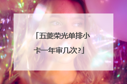 五菱荣光单排小卡一年审几次?