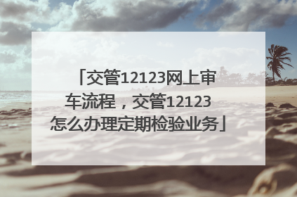 交管12123网上审车流程，交管12123怎么办理定期检验业务