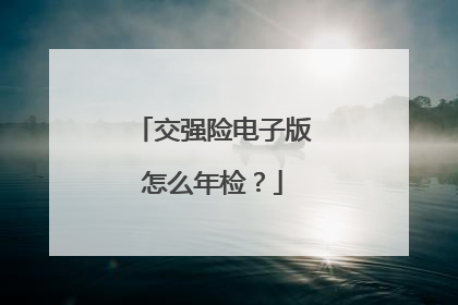 交强险电子版怎么年检？