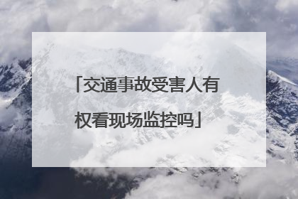 交通事故受害人有权看现场监控吗
