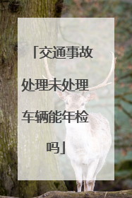 交通事故处理未处理车辆能年检吗