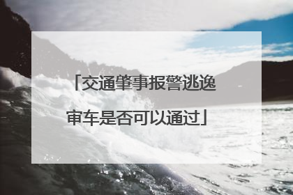 交通肇事报警逃逸审车是否可以通过