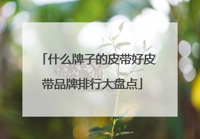 什么牌子的皮带好皮带品牌排行大盘点