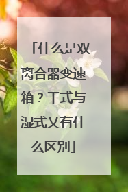 什么是双离合器变速箱？干式与湿式又有什么区别