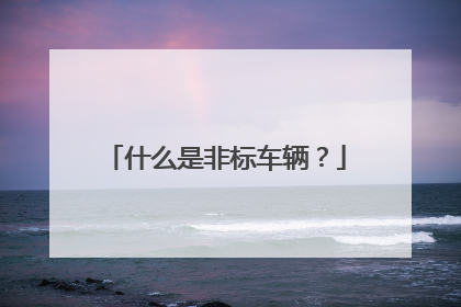 什么是非标车辆？