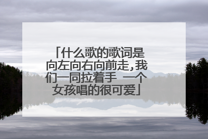 什么歌的歌词是 向左向右向前走,我们一同拉着手 一个女孩唱的很可爱