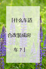 什么车适合改装成房车？