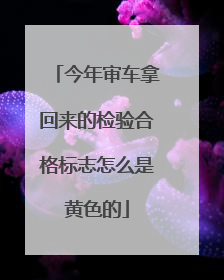 今年审车拿回来的检验合格标志怎么是黄色的