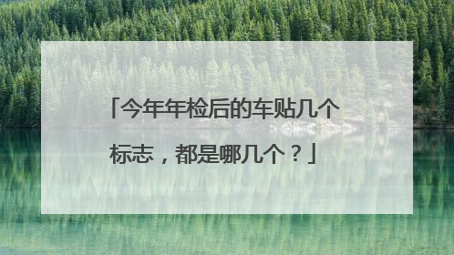 今年年检后的车贴几个标志，都是哪几个？