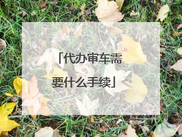 代办审车需要什么手续