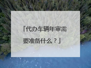 代办车辆年审需要准备什么？