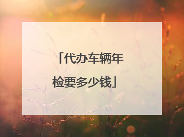 代办车辆年检要多少钱