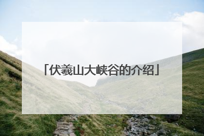 伏羲山大峡谷的介绍