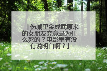 伤城里金成武原来的女朋友究竟是为什么死的？电影里有没有说明白啊？