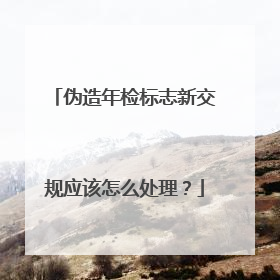 伪造年检标志新交规应该怎么处理？