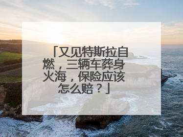 又见特斯拉自燃，三辆车葬身火海，保险应该怎么赔？