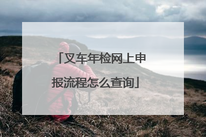 叉车年检网上申报流程怎么查询