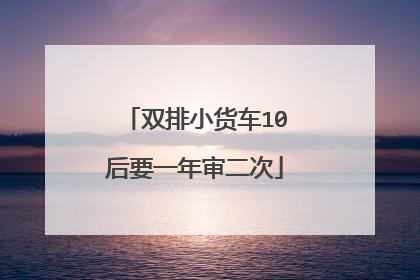 双排小货车10后要一年审二次